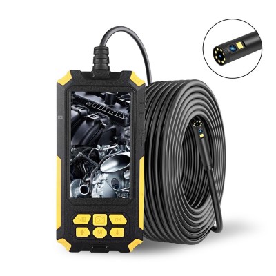 P50 5 5 8mm Dual  lens 1080P HD 4 5inch LCD Screen Industrial Borescope IP67 Waterproof Borescope with 9 LED Lights