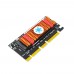 NVMe SSD to PCI  e Adapter PCIE X4 X8 X16 Hard Drive Expansion Card for M 2 NGFF M KEY SSD Hard Disk with LED Light