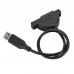 Slim SATA 13 Pin Female to USB 2 0 Adapter Converter Cable for Laptop ODD CD DVD Optical Drive  Cable Length  about 45cm