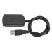 YP009 Three  Purpose USB to IDE SATA Easy Drive Cable Hard Disk Drive Data Cable with Power Supply  EU Plug Set