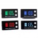 Two  Line Digital Display DC Voltmeter Lead  Acid Lithium Battery Charge Meter  Color  Red Temperature