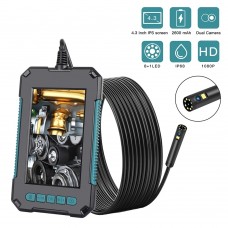 P40 4 3inch 1080P 8mm Dual Lens Wireless Endoscope Camera Industrial Borescope IP68 Waterproof with 9 LED Light